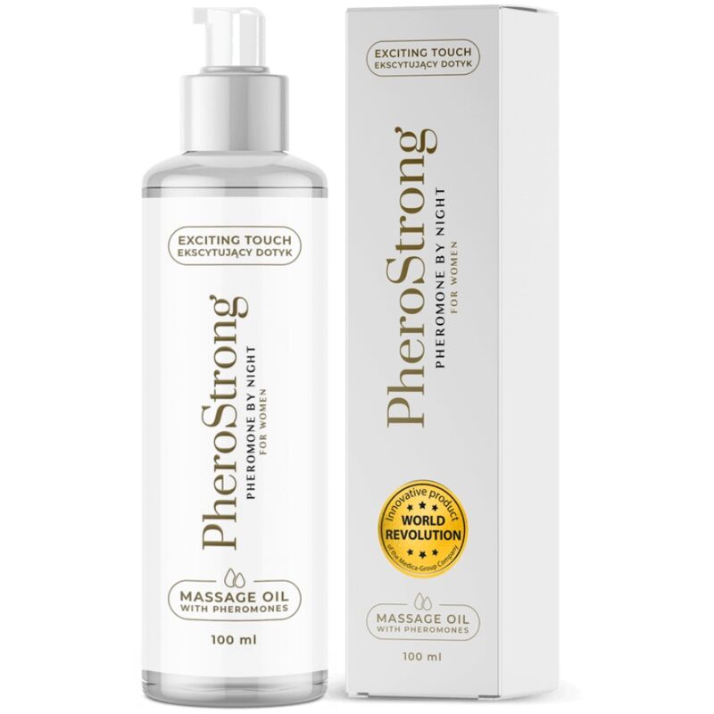 Imagen que nos facilita PHEROSTRONG de su producto erótico PHEROSTRONG - ACEITE DE MASAJE BY NIGHT PARA MUJER 100 ML para nuestra categoría "DROGUERÍA |Para Masajes|Aceites con Sabores".