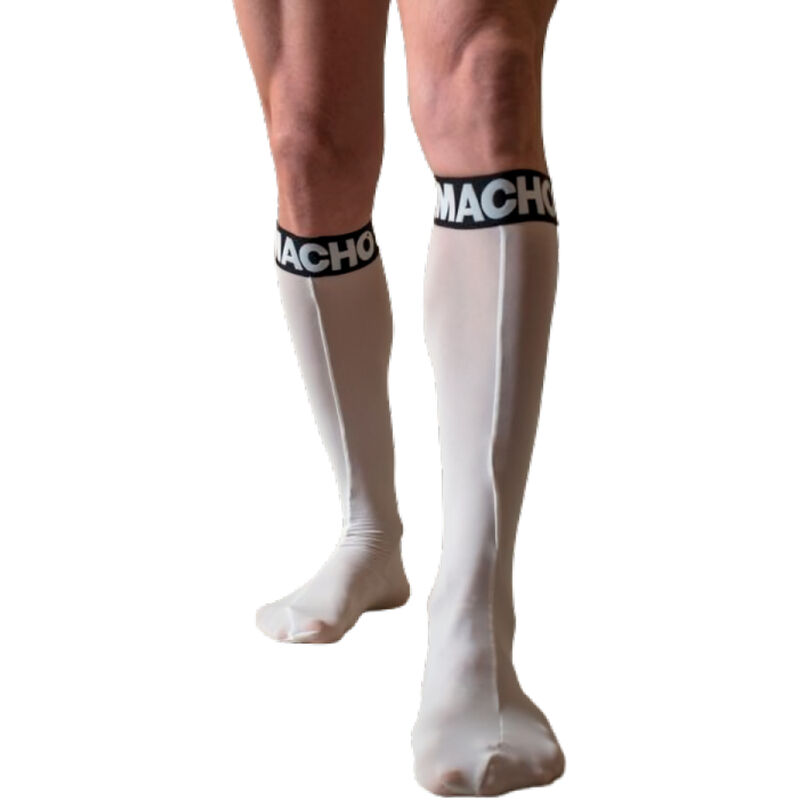 Imagen que nos facilita MACHO UNDERWEAR de su producto erótico MACHO - CALCETINES FINOS BLANCO TALLA ÚNICA para nuestra categoría "MODA & LENCERÍA|Lencería Hombre|Calcetines".