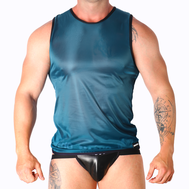 Imagen que nos facilita MACHO UNDERWEAR de su producto erótico MACHO - CAMISETA VERDE L/XL para nuestra categoría "MODA & LENCERÍA|Lencería Hombre|Camisetas Masculinas".