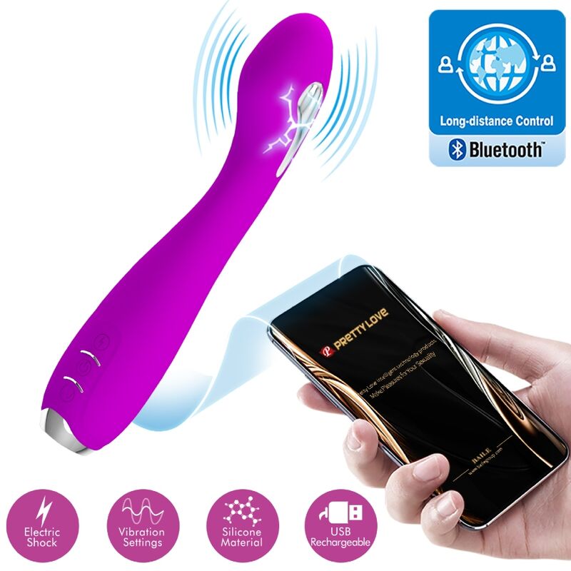 Imagen que nos facilita PRETTY LOVE FLIRTATION de su producto erótico PRETTY LOVE - HECTOR VIBRADOR ELECTROSHOCK APP GRATUITA VIOLETA para nuestra categoría "JUGUETES BIENESTAR |Vibradores|Vibradores con APP".