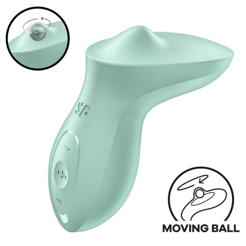 Imagen que nos facilita SATISFYER VIBRATOR de su producto erótico SATISFYER - EXCITERRR VIBRADOR LAY-ON CLÍTORIS MENTA para nuestra categoría "JUGUETES BIENESTAR |Vibradores|Vibradores Lay-on Clítoris".