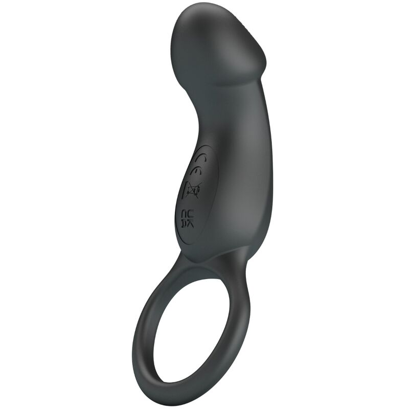 Imagen que nos facilita PRETTY LOVE MALE de su producto erótico PRETTY LOVE - TRAE ANILLO VIBRADOR CON ESTIMULADOR NEGRO para nuestra categoría "JUGUETES BIENESTAR |Juguetes para Hombres|Accesorios para el pene|Anillos Pene|Anillos con Vibración".