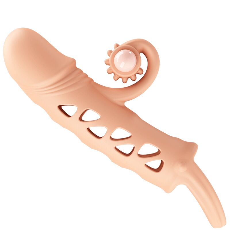Imagen que nos facilita ROMANCE de su producto erótico ROMANCE -  MANGA EXTENDIDA NATURAL para nuestra categoría "JUGUETES BIENESTAR |Juguetes para Hombres|Accesorios para el pene|Fundas Pene con Extensión".