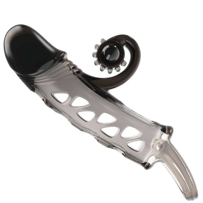 Imagen que nos facilita ROMANCE de su producto erótico ROMANCE -  MANGA EXTENDIDA NEGRO para nuestra categoría "JUGUETES BIENESTAR |Juguetes para Hombres|Accesorios para el pene|Fundas Pene con Extensión".