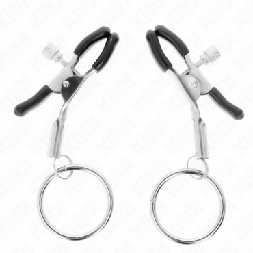 Imagen que nos facilita KINK NIPPLE GRIP de su producto erótico KINK - PINZAS PARA PEZONES CON ARO 6 CM para nuestra categoría "BDSM & BONDAGE |Artículos BDSM|Pinzas Pezones BDSM".