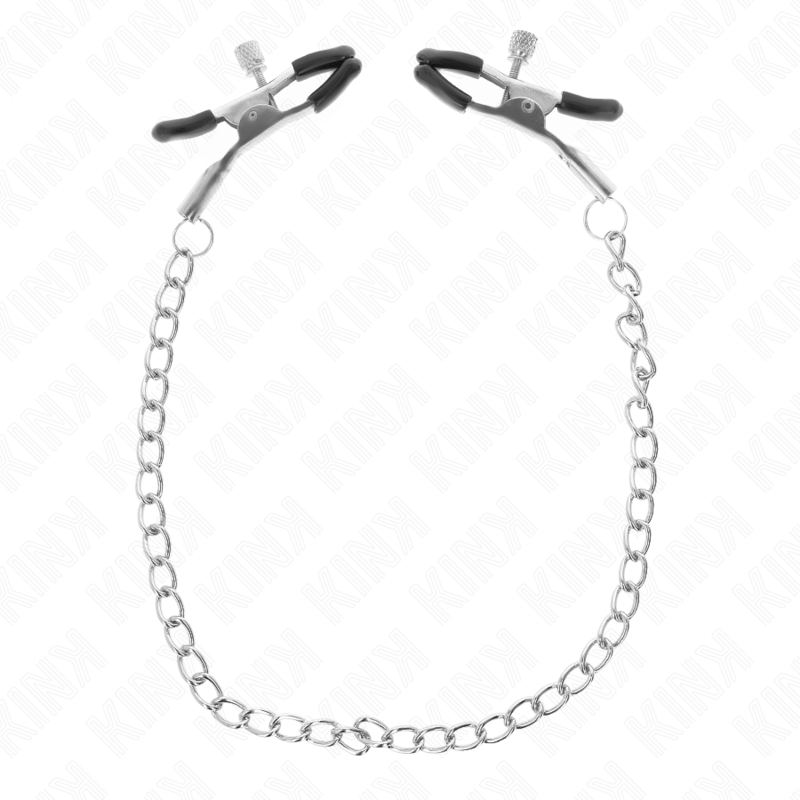 Imagen que nos facilita KINK NIPPLE GRIP de su producto erótico KINK - PINZAS PARA PEZONES CON CADENA FINA 30 CM para nuestra categoría "BDSM & BONDAGE |Artículos BDSM|Pinzas Pezones BDSM".