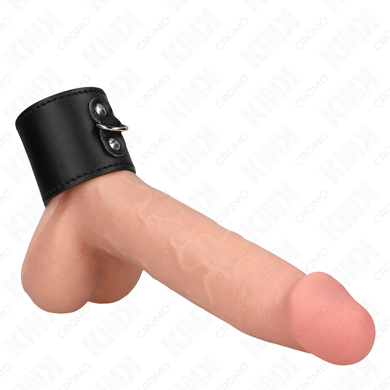 Imagen que nos facilita KINK RING POWER de su producto erótico KINK - ANILLO PENE CUERO CON CIERRE A PRESIÓN 18 X 5 CM para nuestra categoría "BDSM & BONDAGE |Artículos BDSM|Anillas pene metal BDSM".