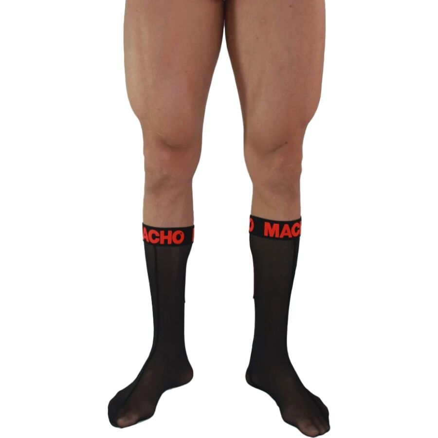 Imagen que nos facilita MACHO UNDERWEAR de su producto erótico MACHO - CALCETINES FINOS NEGRO/ROJO TALLA ÚNICA para nuestra categoría "MODA & LENCERÍA|Lencería Hombre|Calcetines".