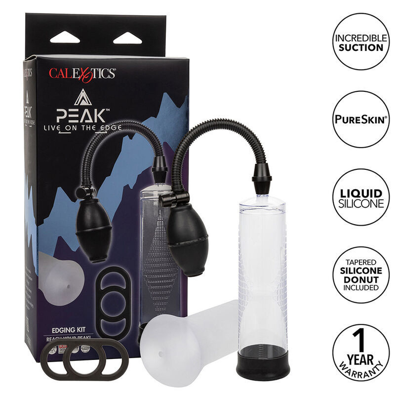 Imagen que nos facilita CALEXOTICS de su producto erótico CALEXOTICS - PEAK KIT BOMBA ONDAS ESTIMULADORASA para nuestra categoría "JUGUETES BIENESTAR |Juguetes para Hombres|Accesorios para el pene|Bomba Alargadora Pene".