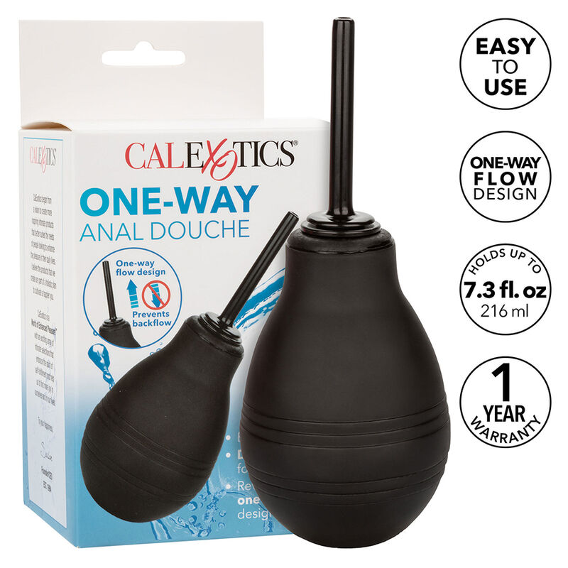 Imagen que nos facilita CALEXOTICS de su producto erótico CALEXOTICS - ONE WAY DUCHA ANAL NEGRO para nuestra categoría "JUGUETES BIENESTAR |Anal|Ducha Anal".