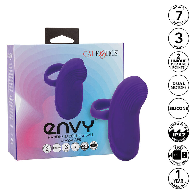 Imagen que nos facilita CALEXOTICS de su producto erótico CALEXOTICS - ENVY MASAJEADOR DE BOLA RODANTE 7 VIBRACIONES MORADO para nuestra categoría "JUGUETES BIENESTAR |Juguetes para Mujeres|Estimuladores".