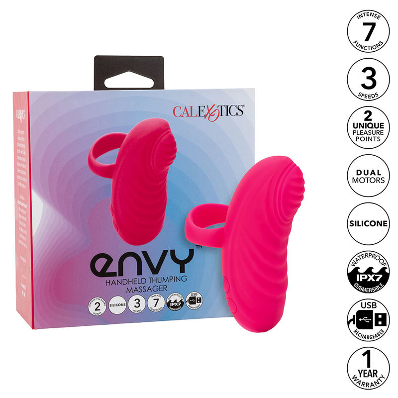 Imagen que nos facilita CALEXOTICS de su producto erótico CALEXOTICS - ENVY MASAJEADOR DE BOLA RODANTE 7 VIBRACIONES ROSA para nuestra categoría "JUGUETES BIENESTAR |Vibradores|Vibradores Dedo".