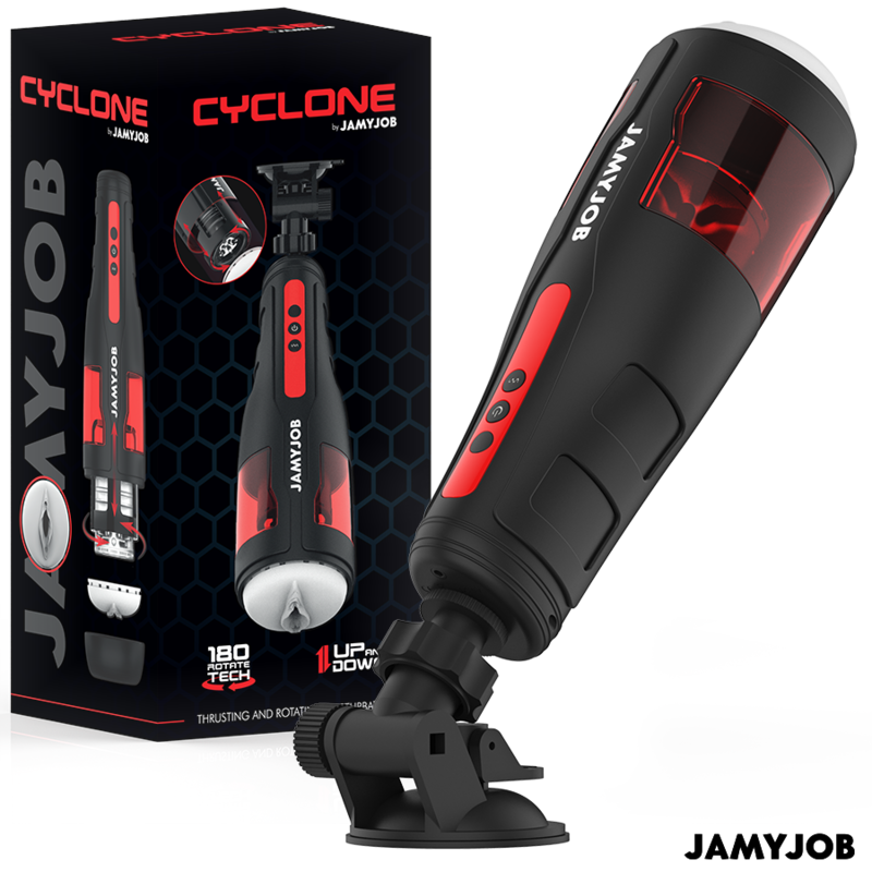 Imagen que nos facilita JAMYJOB de su producto erótico JAMYJOB - CYCLONE MASTURBADOR VAGINA AUTOMÁTICO 10 MODOS ROTACIÓN Y EMPUJE para nuestra categoría "JUGUETES BIENESTAR |Juguetes para Hombres|Vaginas con vibración".