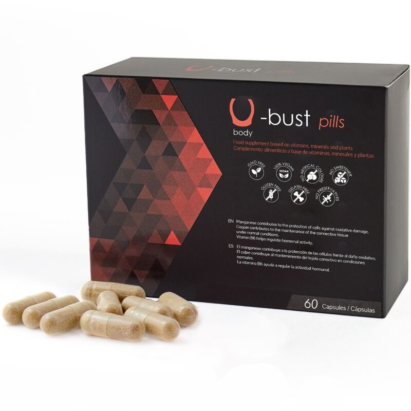 Imagen que nos facilita 500COSMETICS de su producto erótico U-Breast Pills – Complemento alimenticio para el aumento natural del busto para nuestra categoría "DROGUERÍA |Complementos Alimenticios|Cápsulas para Mujeres".