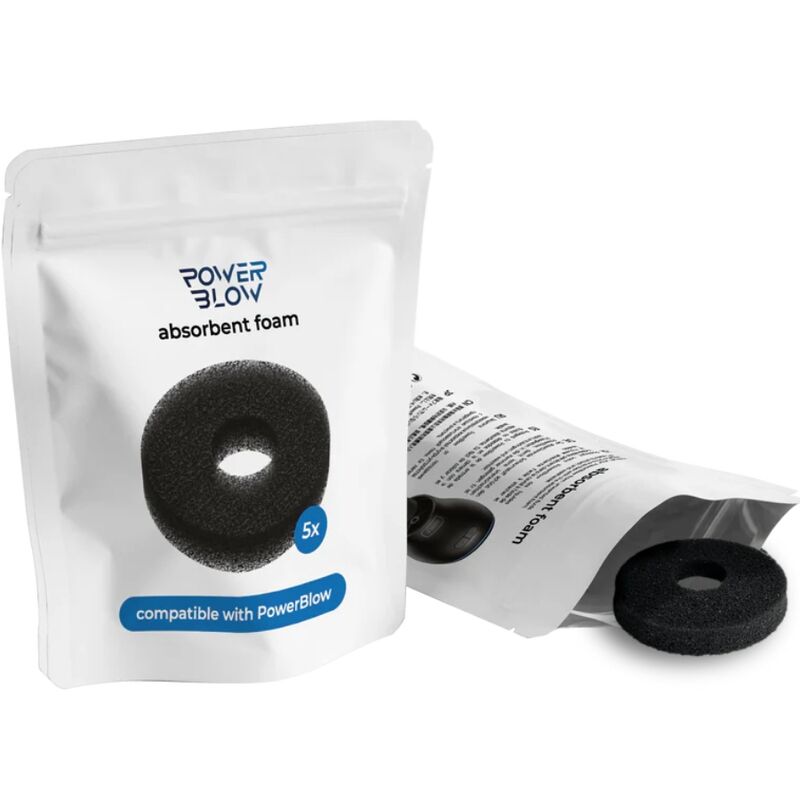 Imagen que nos facilita KIIROO de su producto erótico KIIROO - POWER BLOW ESPUMA ABSORBENTE DE RESPUESTO 5 UNIDADES para nuestra categoría "JUGUETES BIENESTAR |Juguetes para Hombres".