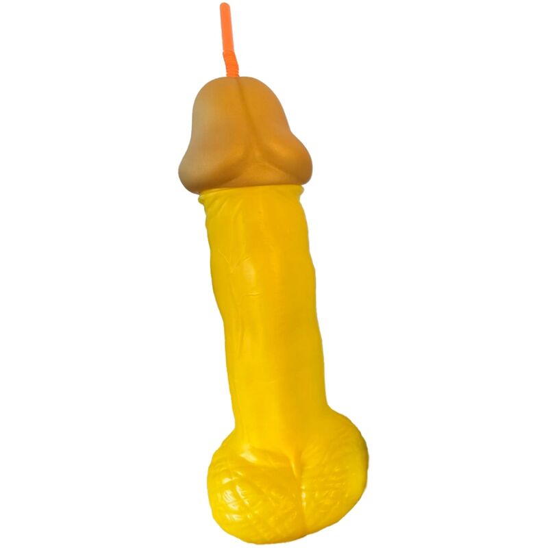 Imagen que nos facilita DIABLO PICANTE de su producto erótico DIABLO PICANTE - VASO PENE PLSTICO AMARILLO para nuestra categoría "ARTÍCULOS VARIOS|Articulos divertidos|Complementos".