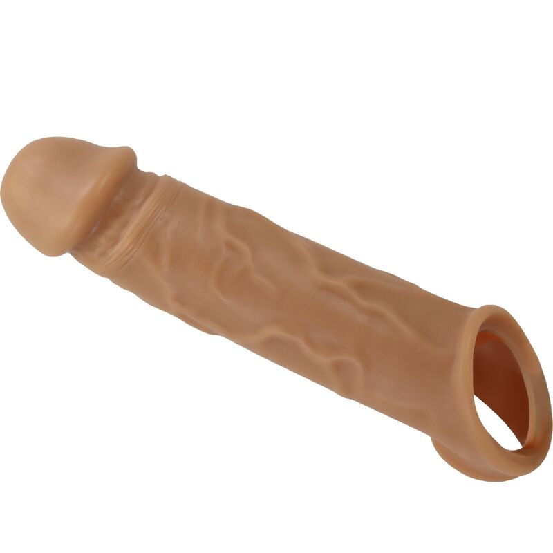 Imagen que nos facilita PRETTY LOVE de su producto erótico PRETTY LOVE - FUNDA DE PENE DE PIEL REALÍSTICA NATURAL para nuestra categoría "JUGUETES BIENESTAR |Juguetes para Hombres|Accesorios para el pene|Fundas Pene con Extensión".