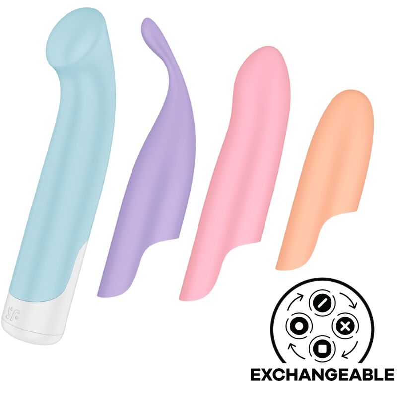 Imagen que nos facilita SATISFYER VIBRATOR de su producto erótico SATISFYER - PLAYFUL FOUR SET VIBRADORES 4 EN 1 + POWER BULLET para nuestra categoría "JUGUETES BIENESTAR |Vibradores|Vibradores Punto G".