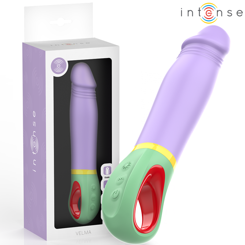 Imagen que nos facilita INTENSE FUN de su producto erótico INTENSE - VELMA VIBRADOR CLÁSICO MORADO para nuestra categoría "JUGUETES BIENESTAR |Vibradores|Vibradores Punto G".