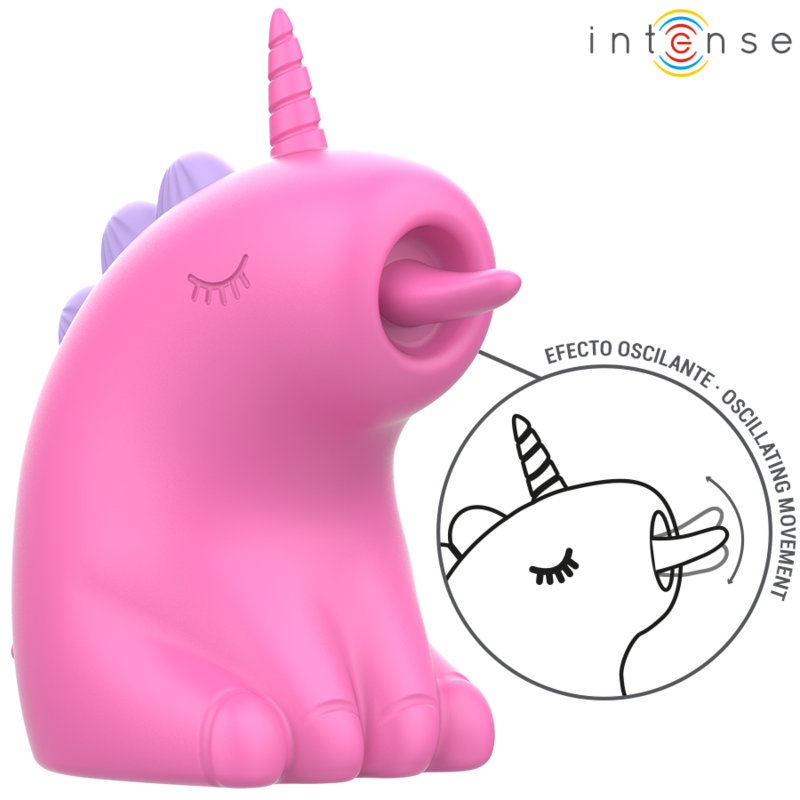 Imagen que nos facilita INTENSE FUN de su producto erótico INTENSE - PINKIE ESTIMULADOR CON LENGUA ROTADOR 360º para nuestra categoría "JUGUETES BIENESTAR |Juguetes para Mujeres|Estimuladores|Para Clítoris".