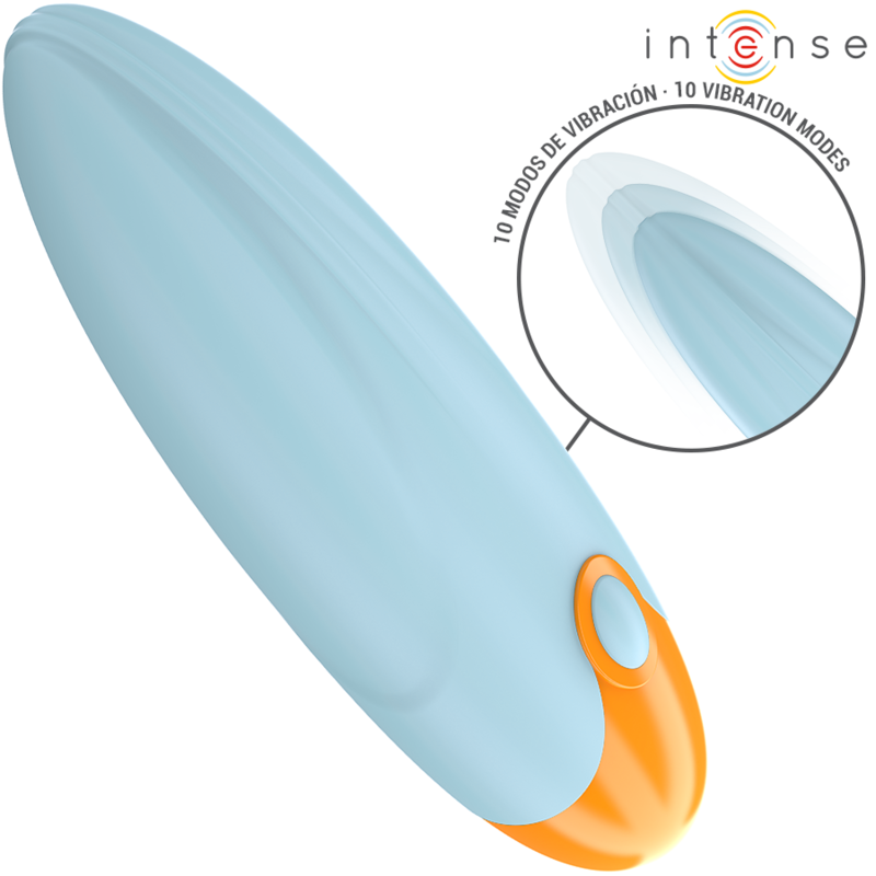 Imagen que nos facilita INTENSE FUN de su producto erótico INTENSE - MIKE BALA VIBRADORA 10 VIBRACIONES AZUL para nuestra categoría "JUGUETES BIENESTAR |Juguetes para Mujeres|Estimuladores|Balas vibradoras".