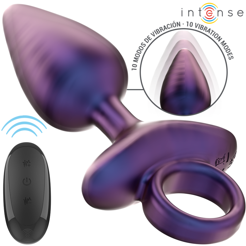 Imagen que nos facilita INTENSE ANAL TOYS de su producto erótico INTENSE - MICHAEL PLUG ANAL VIBRADOR MODELO 2 CONTROL REMOTO para nuestra categoría "JUGUETES BIENESTAR |Anal|Plugs Anales".