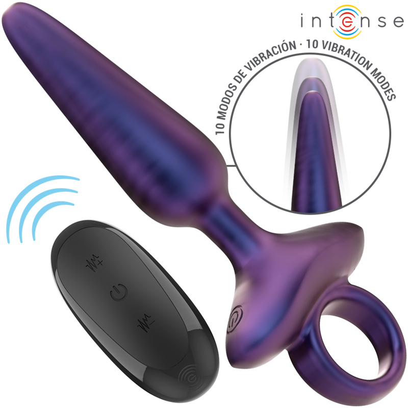 Imagen que nos facilita INTENSE ANAL TOYS de su producto erótico INTENSE - MARLON PLUG ANAL VIBRADOR MODELO 4 CONTROL REMOTO para nuestra categoría "JUGUETES BIENESTAR |Anal|Plugs Anales".