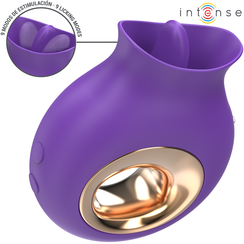 Imagen que nos facilita INTENSE FUN de su producto erótico INTENSE - TULI ESTIMULADOR CLÍTORIS 9 VIBRACIONES & 9 OSCILACIONES MORADO para nuestra categoría "JUGUETES BIENESTAR |Juguetes para Mujeres|Estimuladores|Para Clítoris".