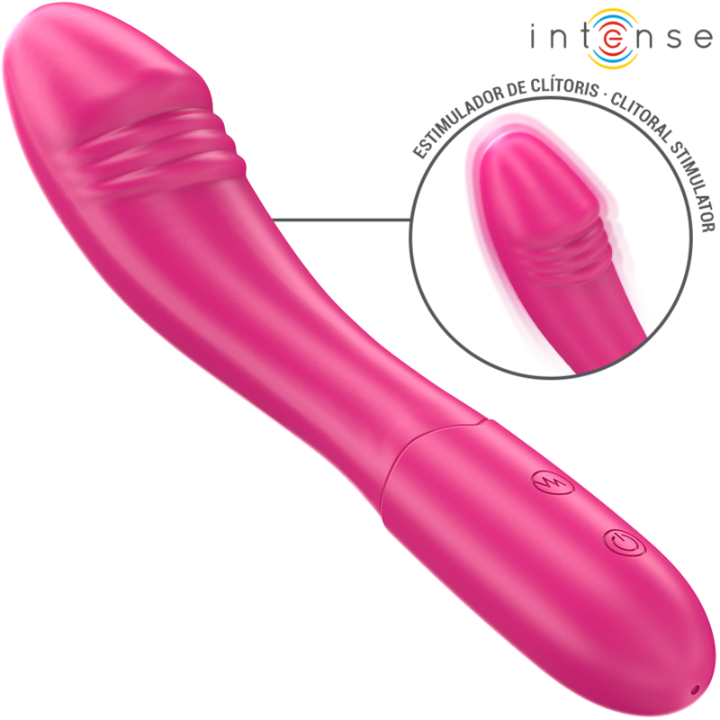 Imagen que nos facilita INTENSE FUN de su producto erótico INTENSE - BELINDA VIBRADOR 19 CM FLEXIBLE 10 VIBRACIONES ROSA para nuestra categoría "JUGUETES BIENESTAR |Vibradores|Vibradores Clasicos anales o vaginales".