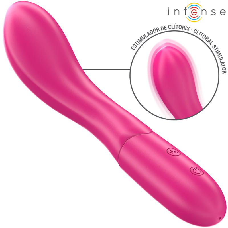 Imagen que nos facilita INTENSE FUN de su producto erótico INTENSE - LISETTE VIBRADOR 19 CM FLEXIBLE 10 VIBRACIONES ROSA para nuestra categoría "JUGUETES BIENESTAR |Vibradores|Vibradores Clasicos anales o vaginales".