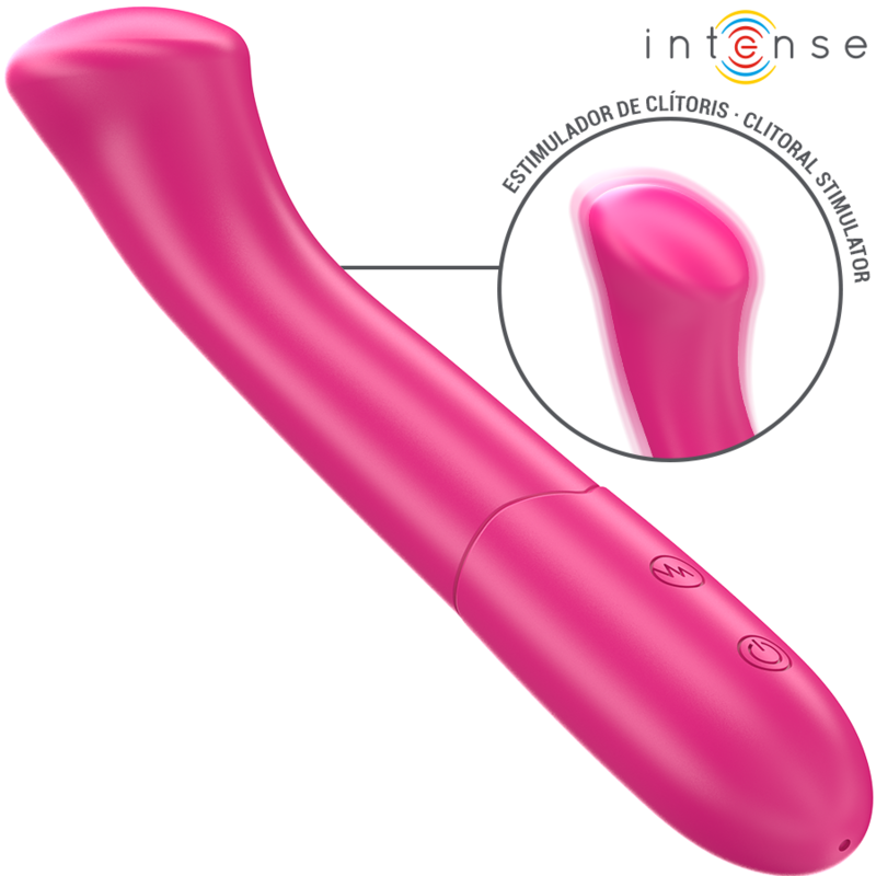Imagen que nos facilita INTENSE FUN de su producto erótico INTENSE - PATY VIBRADOR 19 CM FLEXIBLE 10 VIBRACIONES MODELO 2 ROSA para nuestra categoría "JUGUETES BIENESTAR |Vibradores|Vibradores Clasicos anales o vaginales".