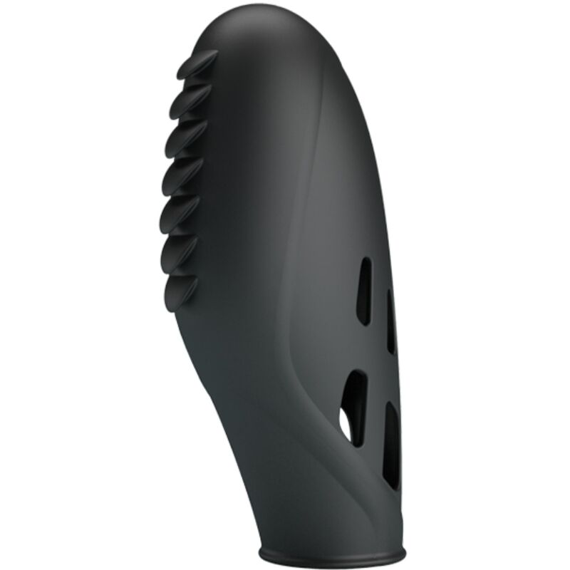 Imagen que nos facilita PRETTY LOVE de su producto erótico PRETTY LOVE - GILO VIBRADOR DE DEDO SILICONA NEGRO para nuestra categoría "JUGUETES BIENESTAR |Vibradores|Vibradores Dedo".