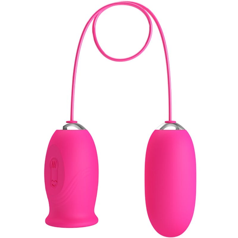 Imagen que nos facilita PRETTY LOVE de su producto erótico PRETTY LOVE - DAISY HUEVO VIBRADOR + LENGUA ESTIMULADORA DE CLÍTORIS ROSA para nuestra categoría "JUGUETES BIENESTAR |Juguetes para Mujeres|Estimuladores|Huevos vibradores".