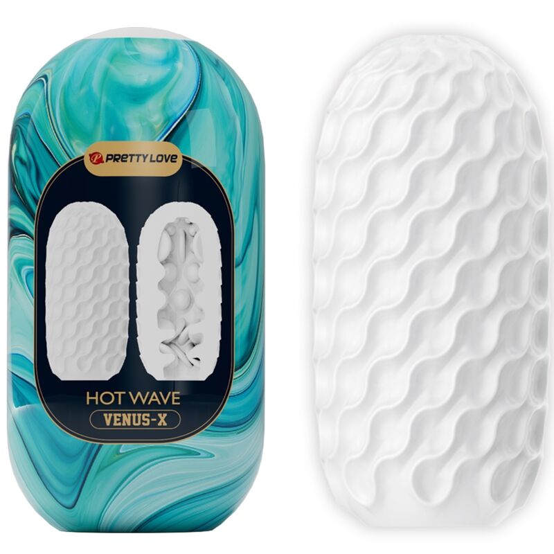 Imagen que nos facilita PRETTY LOVE de su producto erótico PRETTY LOVE - HOT WAVE MASTURBADOR MASCULINO SILICONA BLANCO para nuestra categoría "JUGUETES BIENESTAR |Juguetes para Hombres|Masturbadores varios".
