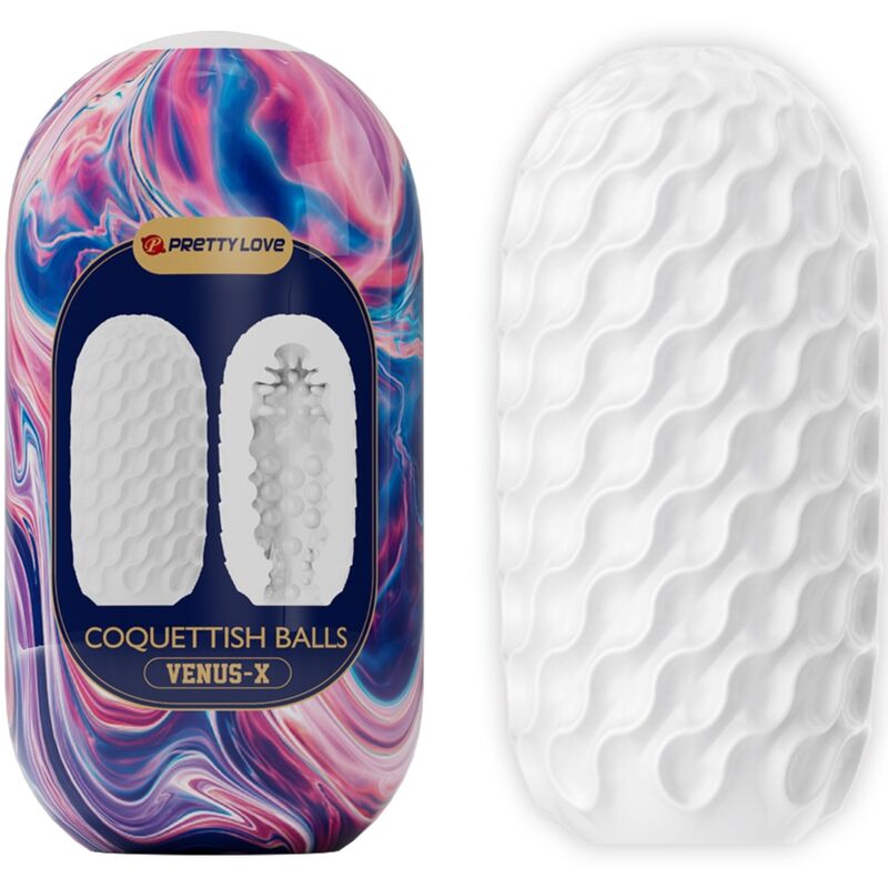 Imagen que nos facilita PRETTY LOVE de su producto erótico PRETTY LOVE - COQUETTISH BALLS MASTURBADOR MASCULINO SILICONA BLANCO para nuestra categoría "JUGUETES BIENESTAR |Juguetes para Hombres|Masturbadores varios".