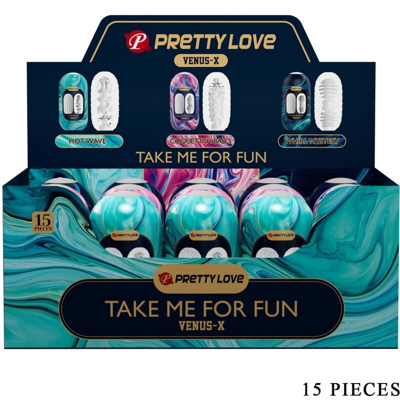 Imagen que nos facilita PRETTY LOVE de su producto erótico PRETTY LOVE - VENUS X 15 MASTURBADORES MASCULINOS SILICONA BLANCO para nuestra categoría "JUGUETES BIENESTAR |Juguetes para Hombres|Masturbadores varios".