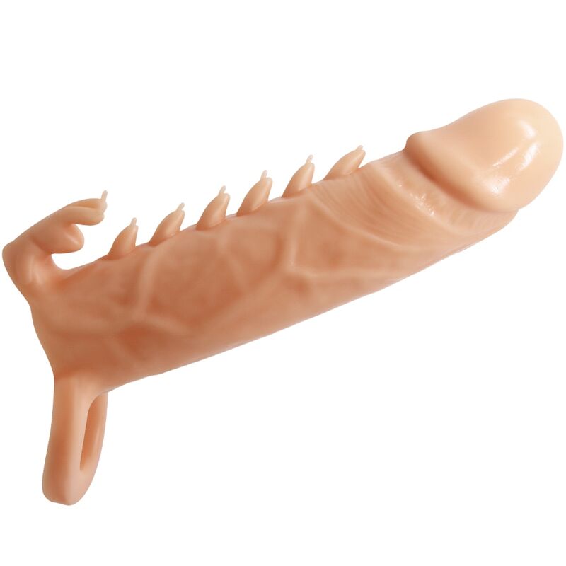 Imagen que nos facilita PRETTY LOVE de su producto erótico PRETTY LOVE - EMMIT FUNDA PARA PENE + ESTIMULADOR DE CLÍTORIS NATURAL para nuestra categoría "JUGUETES BIENESTAR |Juguetes para Hombres|Accesorios para el pene|Fundas Pene con Extensión".