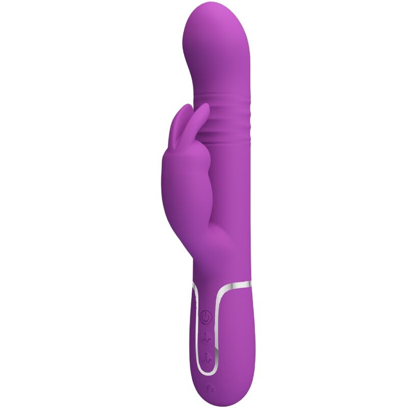 Imagen que nos facilita PRETTY LOVE de su producto erótico PRETTY LOVE - COALE VIBRADOR RABBIT MULTIFUNCIÓN 4 EN 1 MORADO para nuestra categoría "JUGUETES BIENESTAR |Vibradores|Vibradores Rabbit".