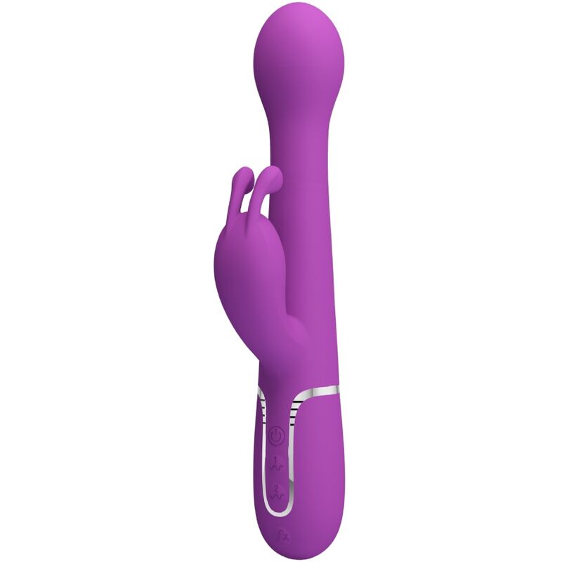 Imagen que nos facilita PRETTY LOVE de su producto erótico PRETTY LOVE - DEJON VIBRADOR RABBIT MULTIFUNCIÓN 3 EN 1 MORADO para nuestra categoría "JUGUETES BIENESTAR |Vibradores|Vibradores HI-TECH".
