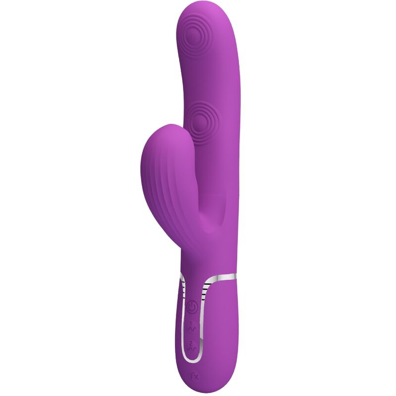 Imagen que nos facilita PRETTY LOVE de su producto erótico PRETTY LOVE - PERLITA VIBRADOR RABBIT MULTIFUNCIÓN 3 EN 1 MORADO para nuestra categoría "JUGUETES BIENESTAR |Vibradores|Vibradores Rabbit".