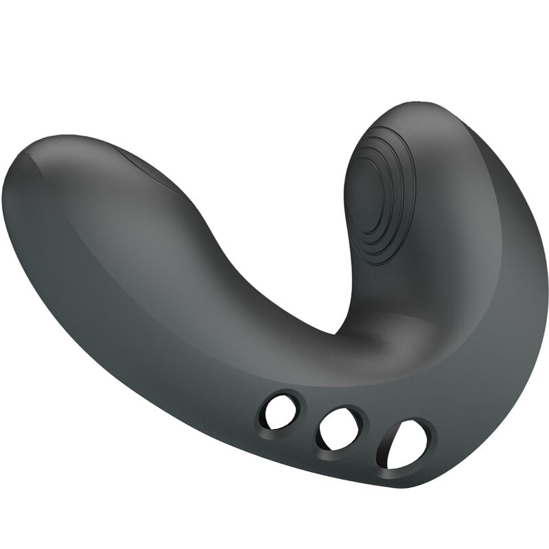 Imagen que nos facilita PRETTY LOVE de su producto erótico PRETTY LOVE - CAMELIA VIBRADOR DE DEDO 7 VIBRACIONES NEGRO para nuestra categoría "JUGUETES BIENESTAR |Vibradores|Vibradores Dedo".