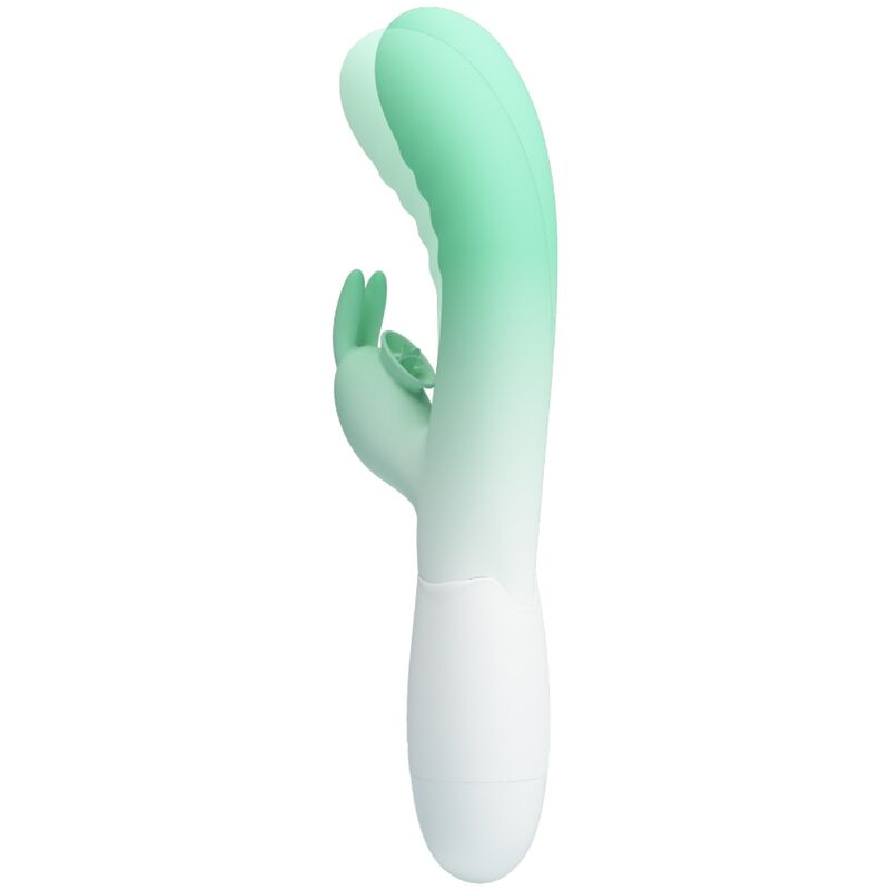 Imagen que nos facilita PRETTY LOVE de su producto erótico PRETTY LOVE - CERBERUS VIBRADOR RABBIT 3O VIBRACIONES VERDE para nuestra categoría "JUGUETES BIENESTAR |Vibradores|Vibradores Rabbit".
