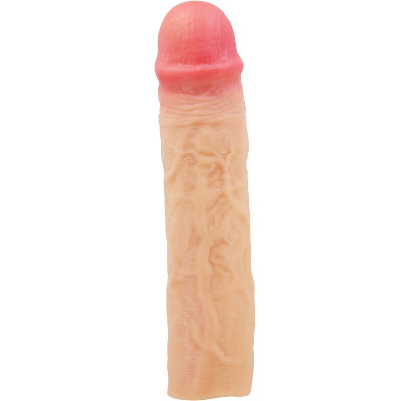 Imagen que nos facilita PRETTY LOVE de su producto erótico PRETTY LOVE - DEREK FUNDA PENE CON EXTENSIÓN DE 7.6 CM NATURAL para nuestra categoría "JUGUETES BIENESTAR |Juguetes para Hombres|Accesorios para el pene|Fundas Pene con Extensión".