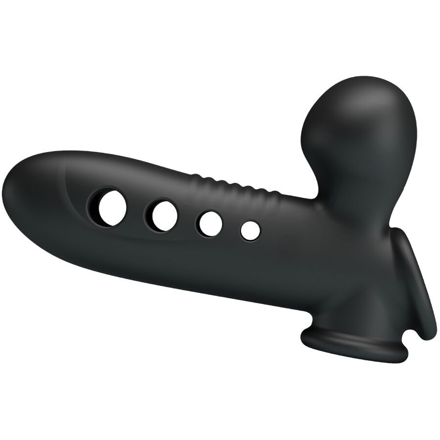 Imagen que nos facilita PRETTY LOVE de su producto erótico PRETTY LOVE - CRANE FUNDA PARA PENE CON AIRBAG NEGRO para nuestra categoría "JUGUETES BIENESTAR |Juguetes para Hombres|Accesorios para el pene|Fundas Pene con Extensión".