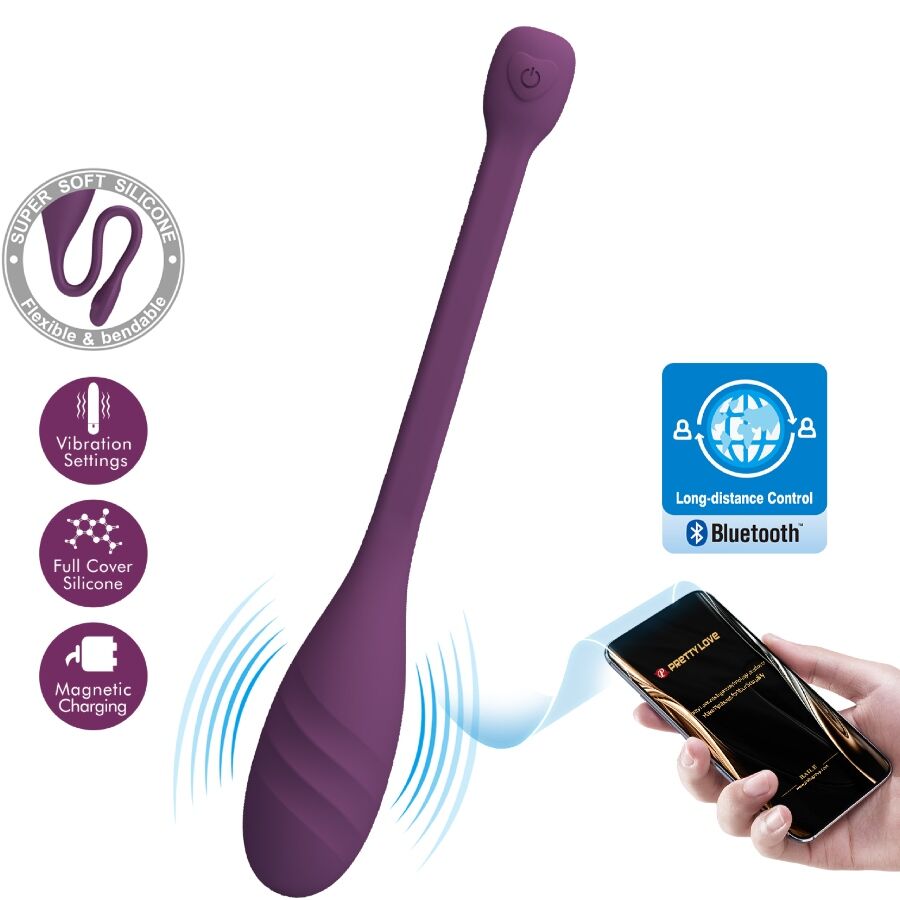 Imagen que nos facilita PRETTY LOVE SMART de su producto erótico PRETTY LOVE - LEVIATHAN VIBRADOR CONTROLADO POR APP MORADO para nuestra categoría "JUGUETES BIENESTAR |Vibradores|Vibradores con APP".
