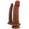 Imagen que nos facilita PRETTY LOVE de su producto erótico PRETTY LOVE - GORAN DOBLE DILDO REALÍSTICO NATURAL MULATO para nuestra categoría "JUGUETES BIENESTAR |Dildos sin Vibración|Penes dobles".