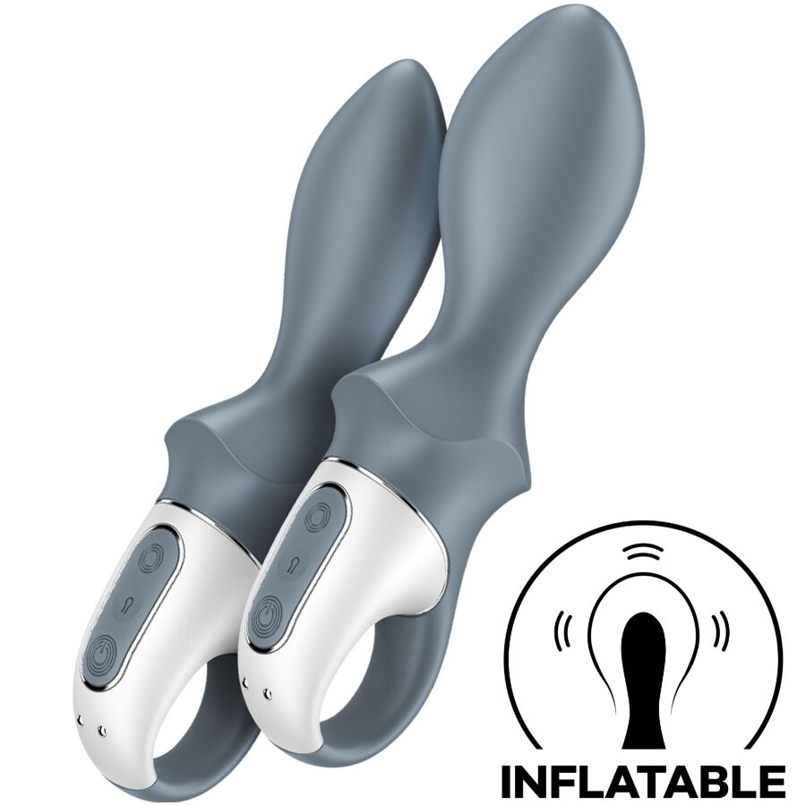 Imagen que nos facilita SATISFYER VIBRATOR de su producto erótico SATISFYER - AIR PUMP BOOTY 1 VIBRADOR INFLABLE ANAL GRIS para nuestra categoría "JUGUETES BIENESTAR |Anal|Anal Inflable".