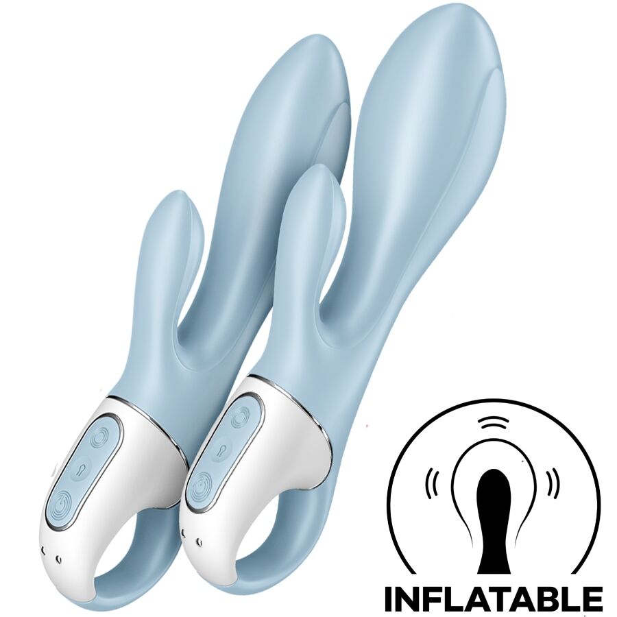 Imagen que nos facilita SATISFYER VIBRATOR de su producto erótico SATISFYER - AIR PUMP BUNNY 1 VIBRADOR INFLABLE RABBIT AZUL para nuestra categoría "JUGUETES BIENESTAR |Vibradores|Vibradores Rabbit".