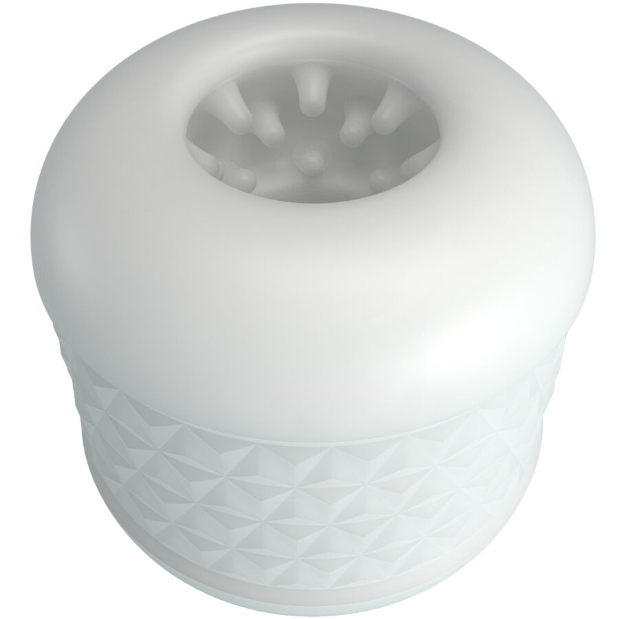 Imagen que nos facilita PRETTY LOVE MALE de su producto erótico PRETTY LOVE - CRYSTLE MASTURBADOR MASCULINO BLANCO para nuestra categoría "JUGUETES BIENESTAR |Juguetes para Hombres|Masturbadores varios".