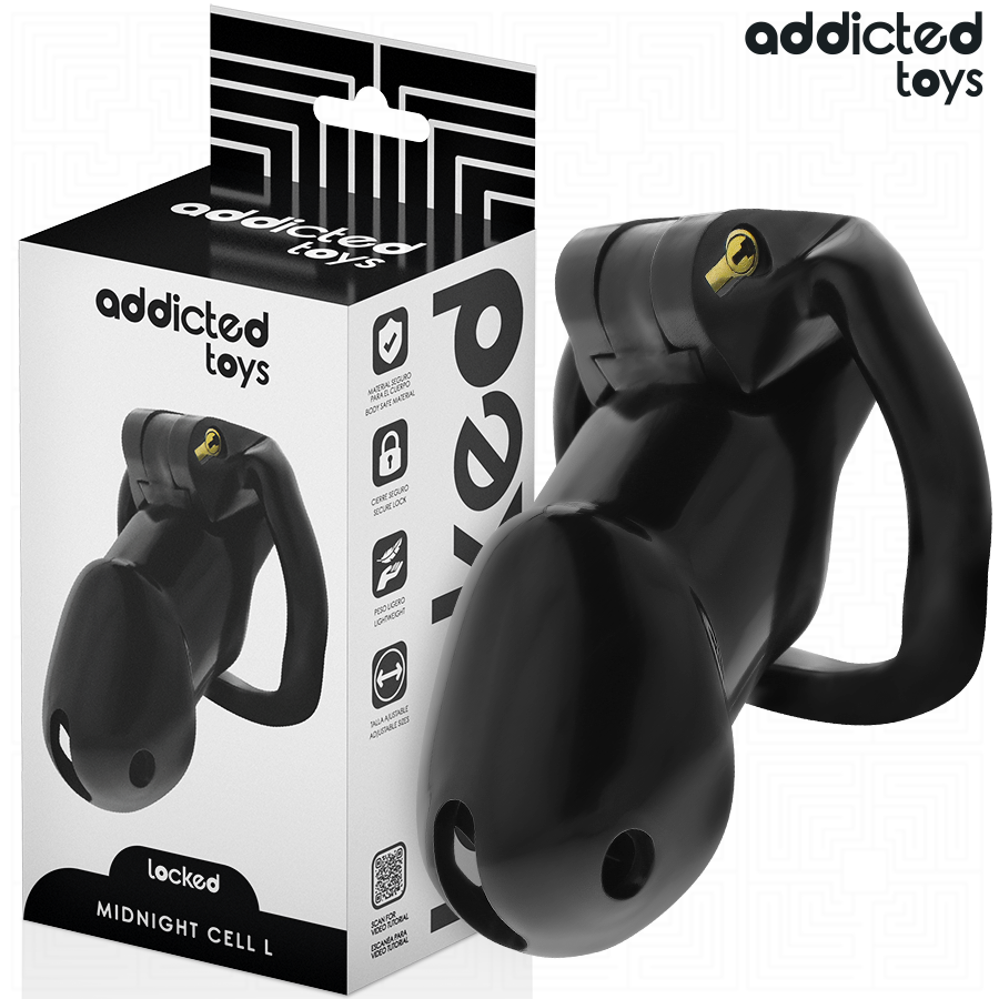 Imagen que nos facilita ADDICTED TOYS LOCKED de su producto erótico ADDICTED TOYS LOCKED - MINDNIGHT CELL JAULA PARA PENE TALLA L para nuestra categoría "BDSM & BONDAGE |Artículos BDSM|Jaulas Pene BDSM".